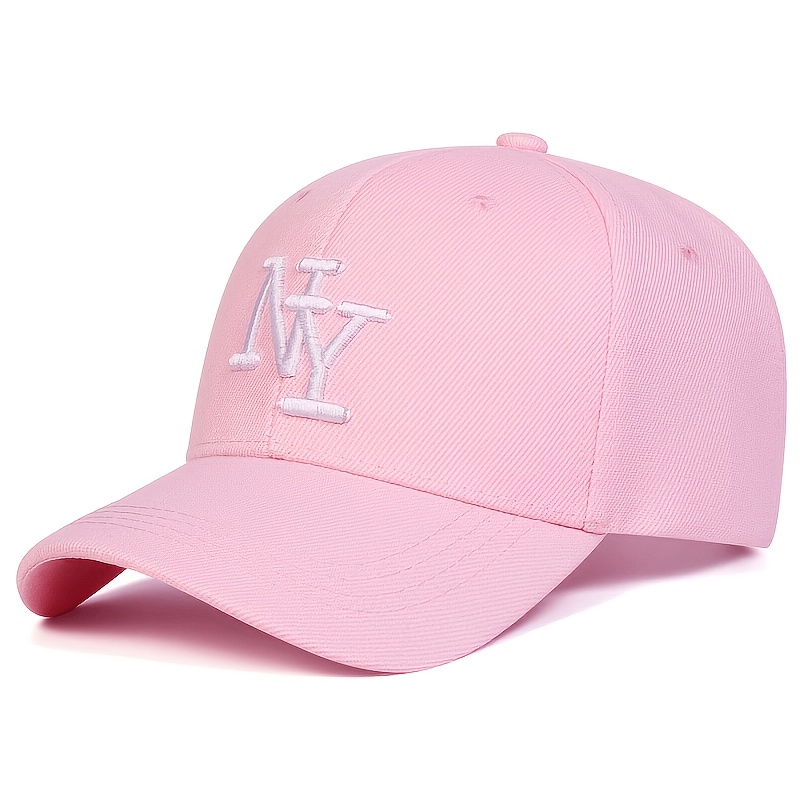 TEMU Men's Ny Embroidered Baseball Cap Outdoor Adjustable Fashion Casual Hat Suitable For Spring And Autumn Travel Beach Party