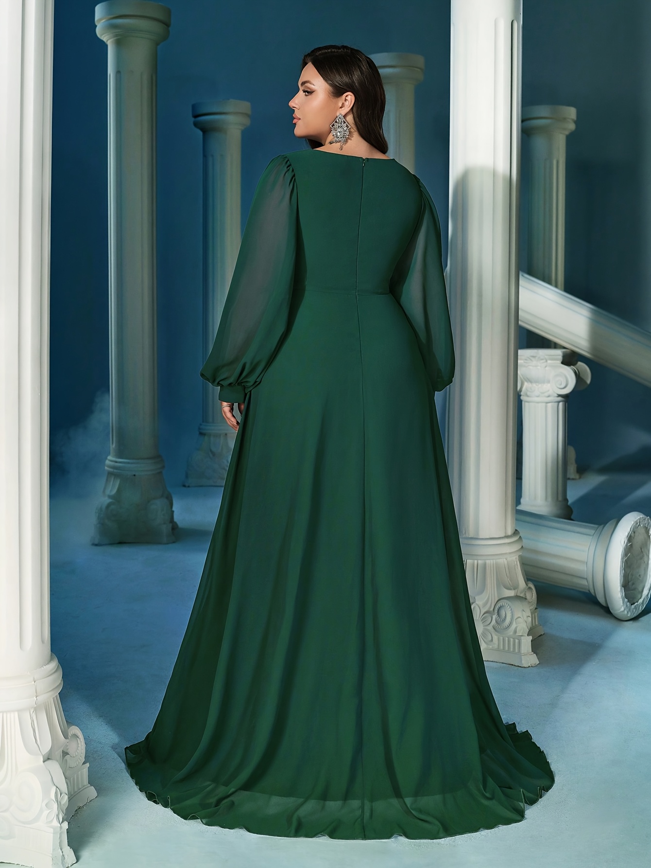 slim fit dress slacks Ladivine CD0239 Prom Dress - English Violet main image 1