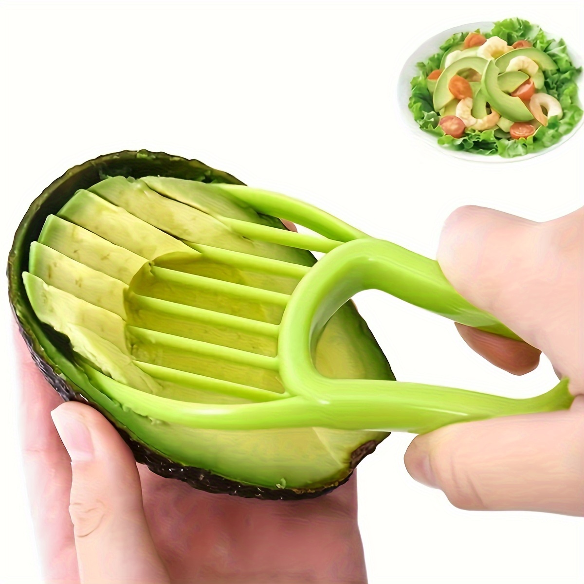 

2-in-1 Avocado & Pitter - Multifunctional Kitchen Gadget For , Polypropylene, Food-safe, Peeler, Fruit Cutter