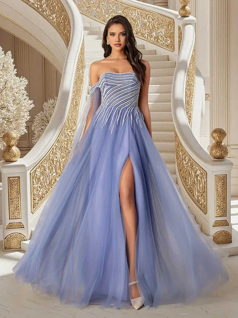 beaded off shoulder bodycon dress Off-Shoulder Beaded Homecoming Dress TFB 5011