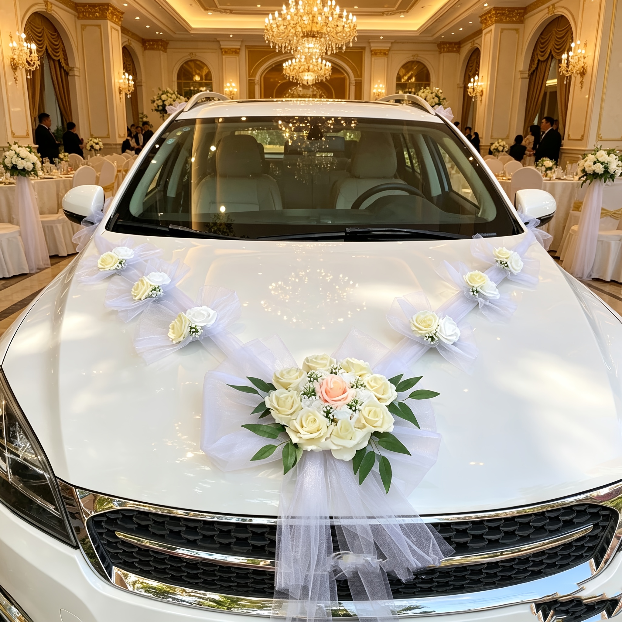 2026 New Style Full Set of Main Wedding Car Headpiece Decorations