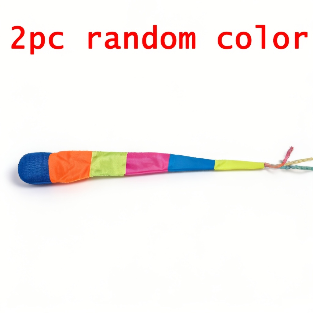 Image of 2pcs Random Tailed Throw Balls, Kids Outdoor Sports Interactive Toy, Portable Backyard Park Toy, Kids Birthday Party Gift, Ages 3+