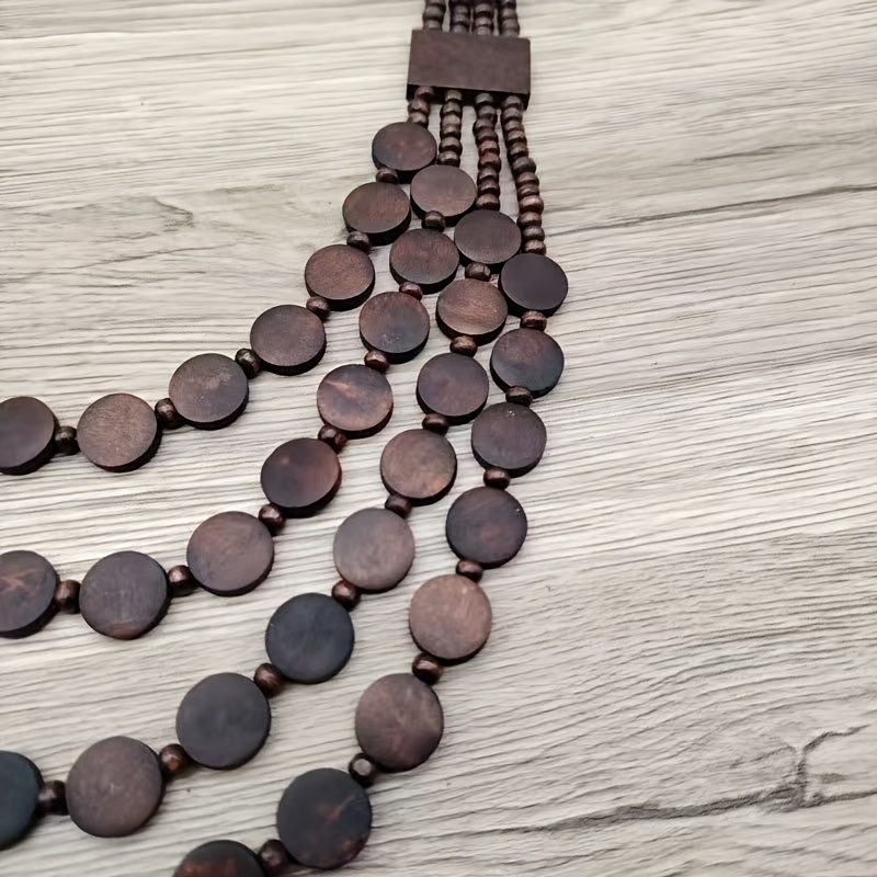 Women's Multi-Layer Wooden Bead Necklace