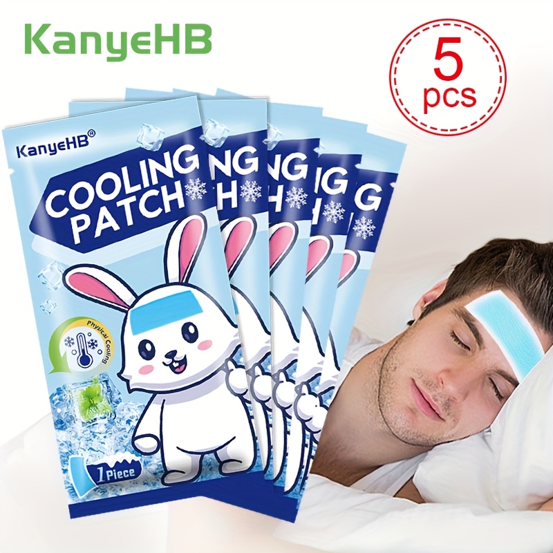 5pcs soft gel ice patch ice cold   good     for physical cooling essential for   cooling stickers individually packaged