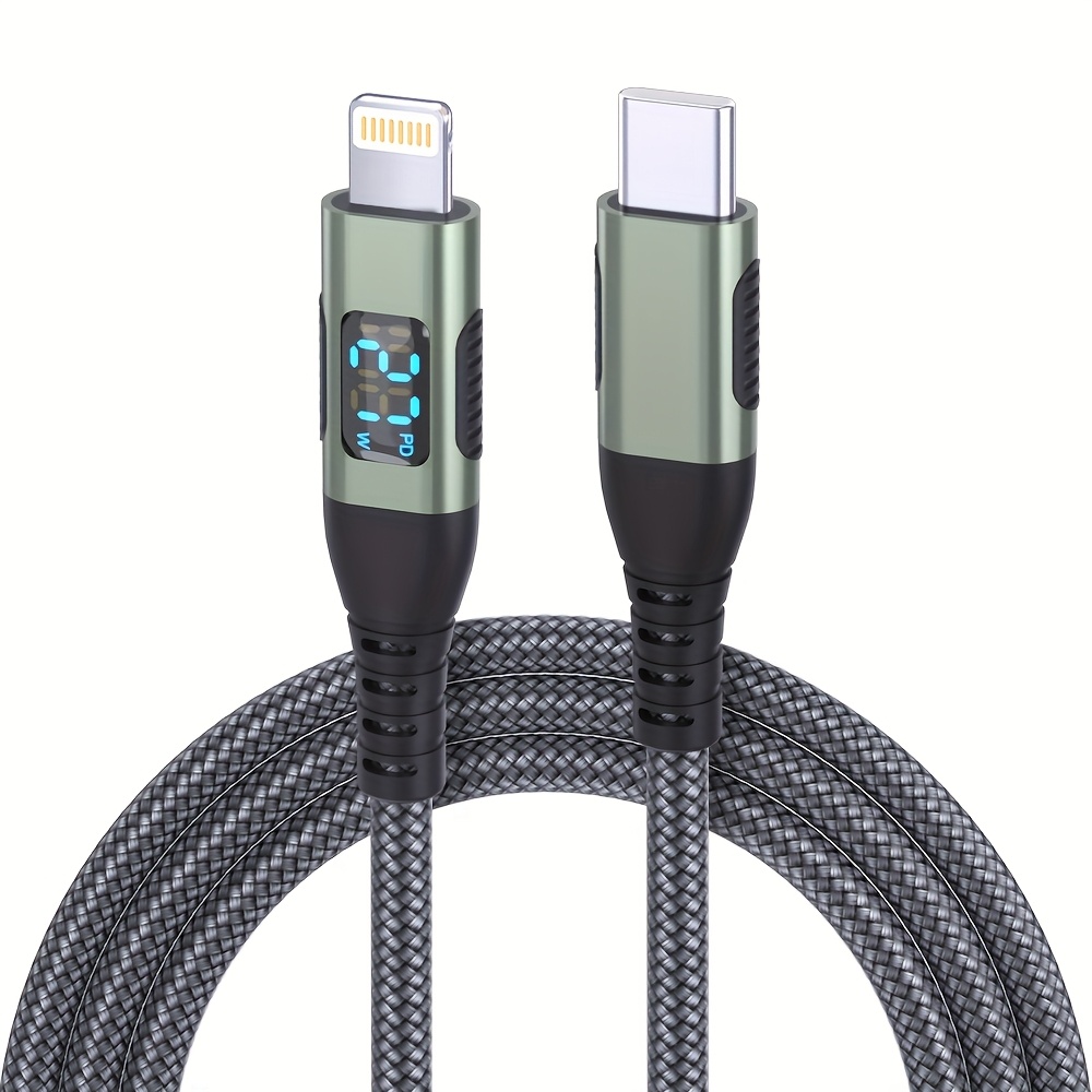 1pc/2pcs/3pcs/5pcs Fast Charging Cable Usb Fast Cable Usb-c To Lightning Charging Cable With Usb To Type C For Iphone 13/12 For And Most Smartphones Usb To Ios For Iphone 14/13/12/11