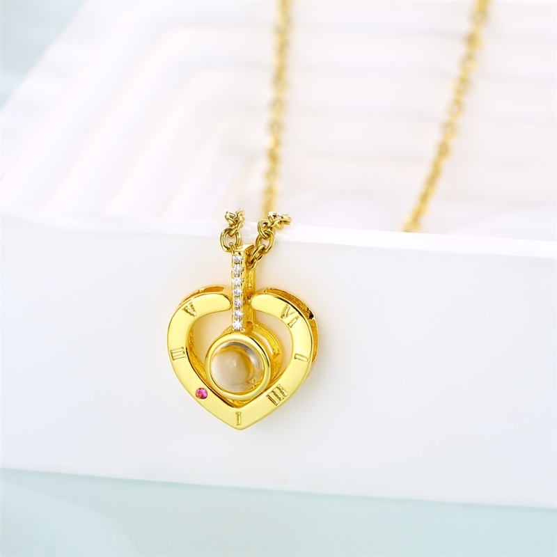 custom photo projection necklace men stainless steel chain Temu