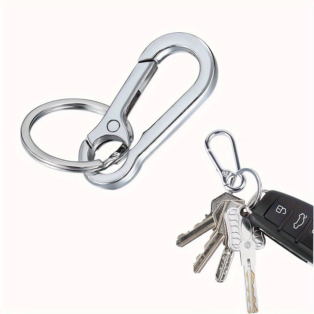 1 2 6pcs Mini Black Anti Lost Keychain Retractable Keychain Buckle Recoil  Ring Pull Clip Keyring