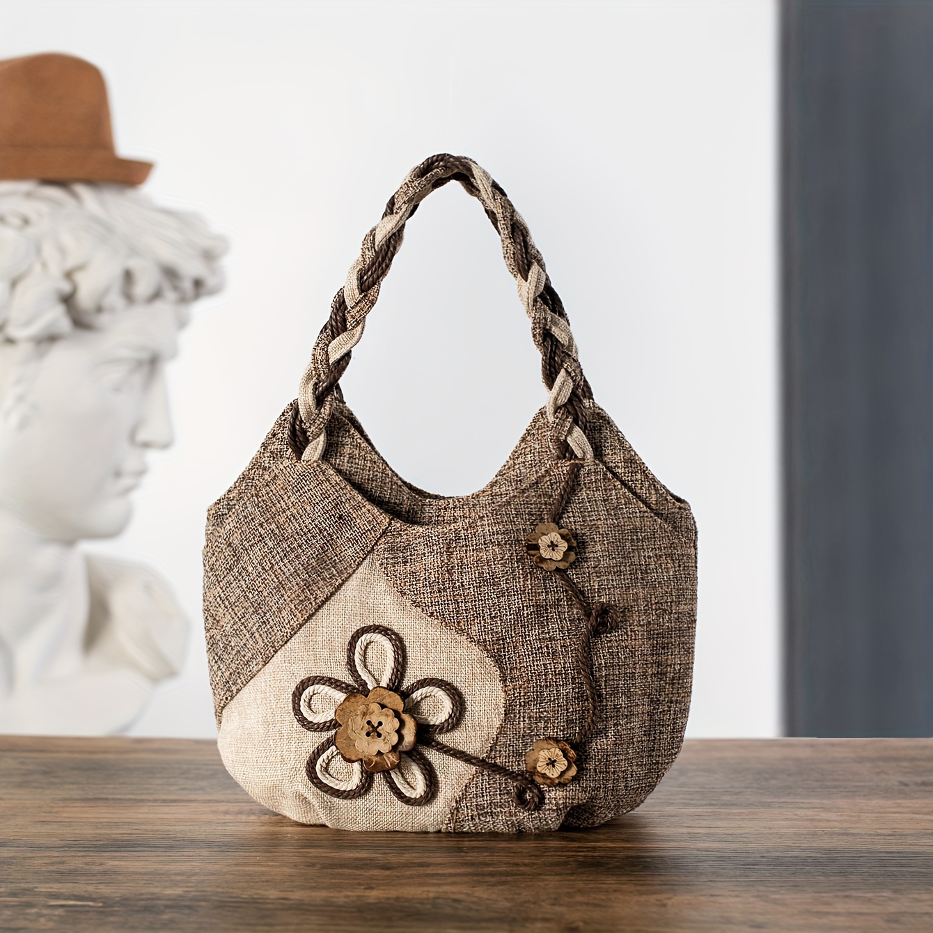 Sac Fourre-tout En Toile De Style Boho, Sac À Bandoulière De