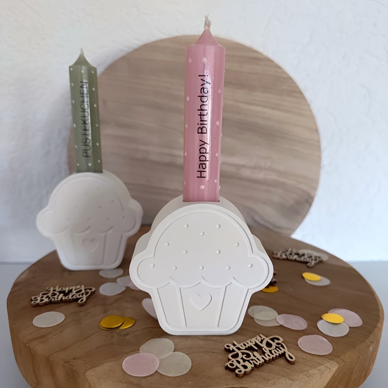 1pc   cupcake shaped resin casting mold diy cake candle holder silicone mold for handmade decorations home decoration craft supplies candle holder decorations decorative candle holder durable craft material Product details 6