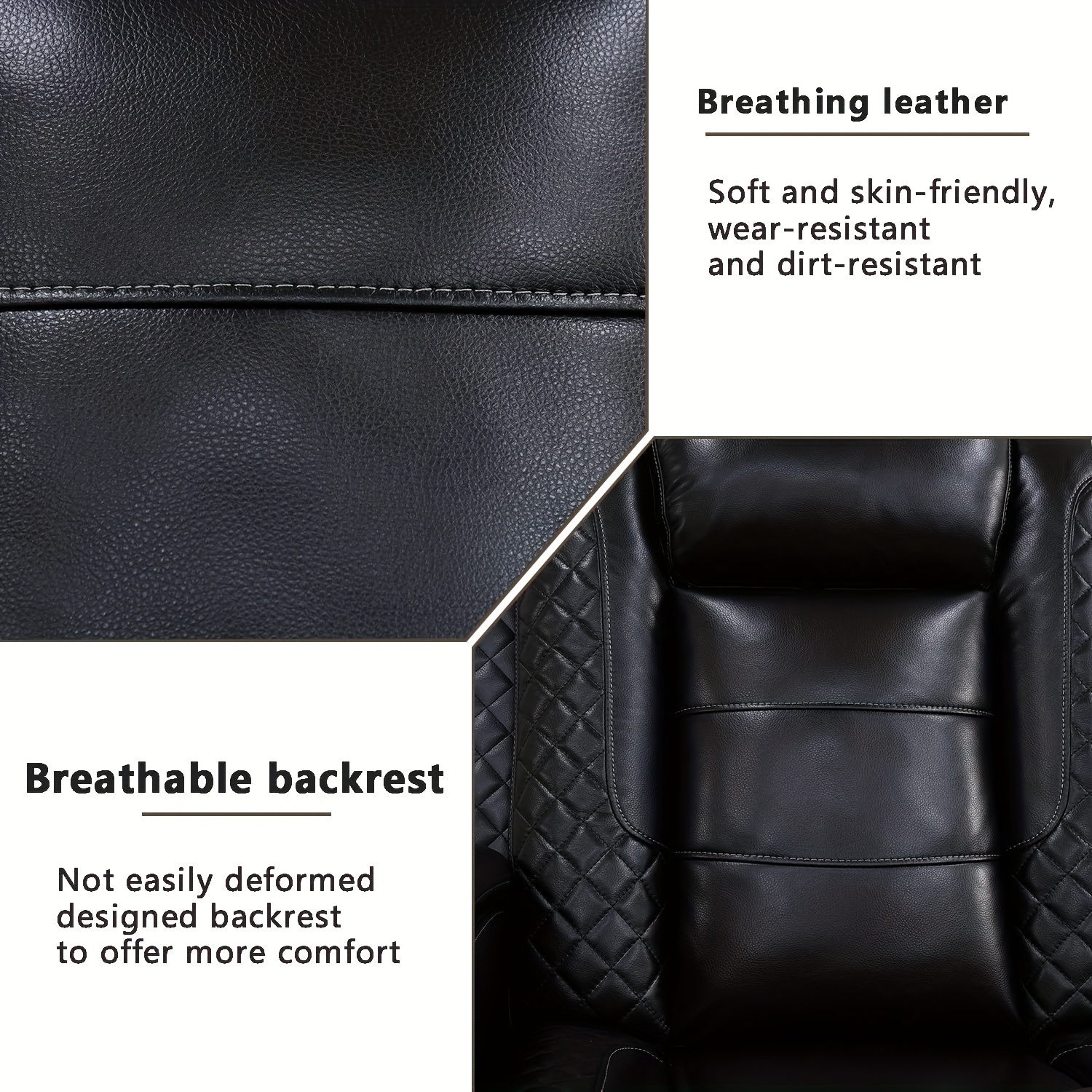 black beige breathable leather sofa living room multifunctional lounge chair sofa set suitable for living room villa apartment office   sofa bed multi person long sofa lazy sofa set with hidden storage function Product details 7