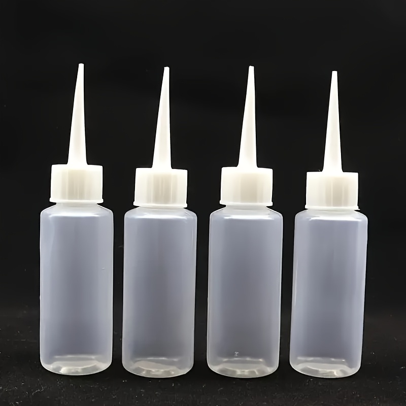 E-shop Set mit 4 auslaufsicheren Quetschflaschen mit präzisen Nadelspitzen, je 50 ml (1.69 Unzen), ideal für Basteln, Malen und Küchenaufgaben