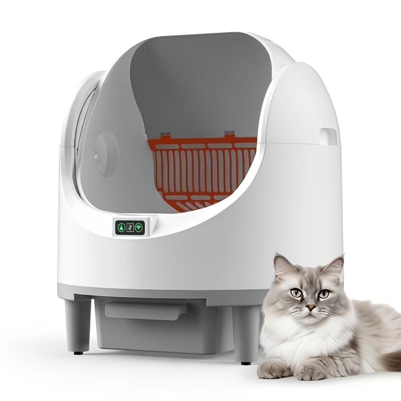 Image of Open-type Smart Litter Box, App Controlled, Fully Automatic Litter Cleaning Robot