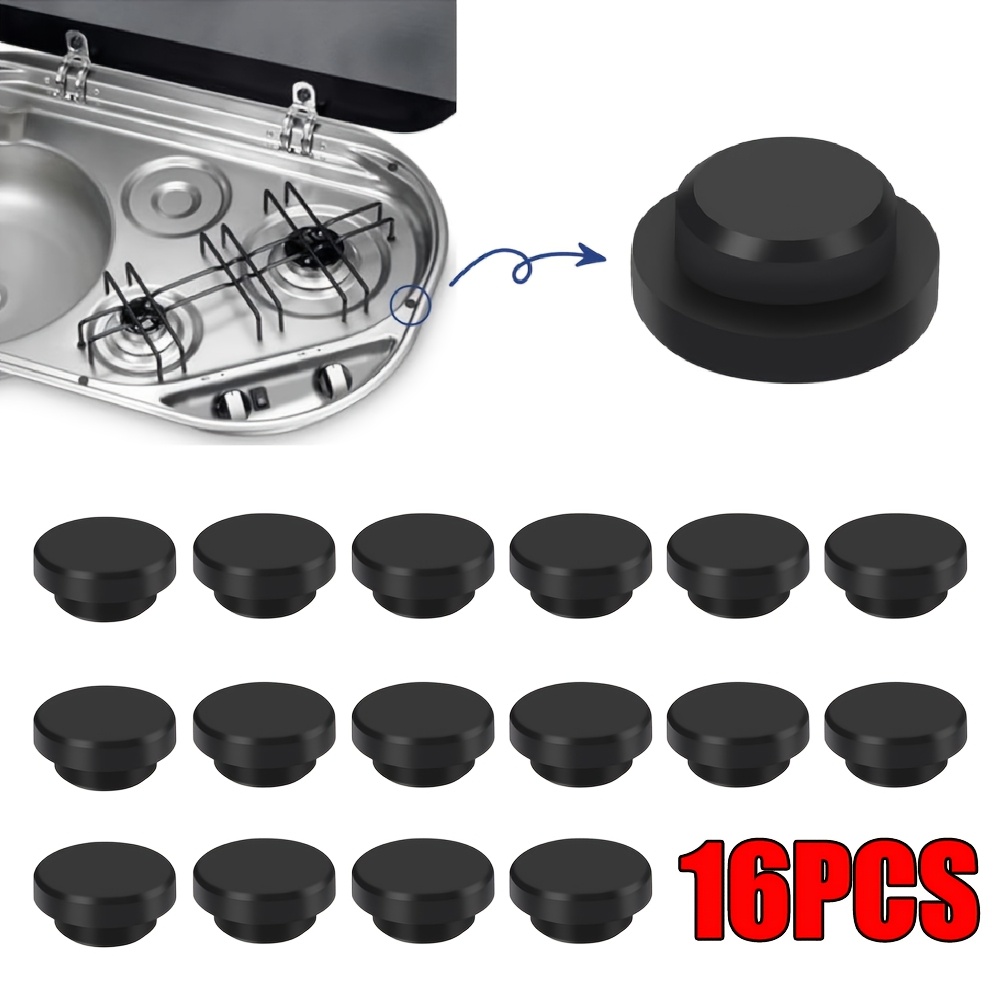 16pcs Rv Furniture Rubber Plugs, Protective Rubber Plugs Set For Gas Stoves Holder Rubber Cover Caps Compatible With , &