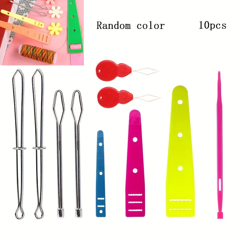 TEMU Juego de 10 piezas para coser cordones de sudadera y cinturilla - de hilo elástico, girador de y kit de repuesto para manualidades DIY -