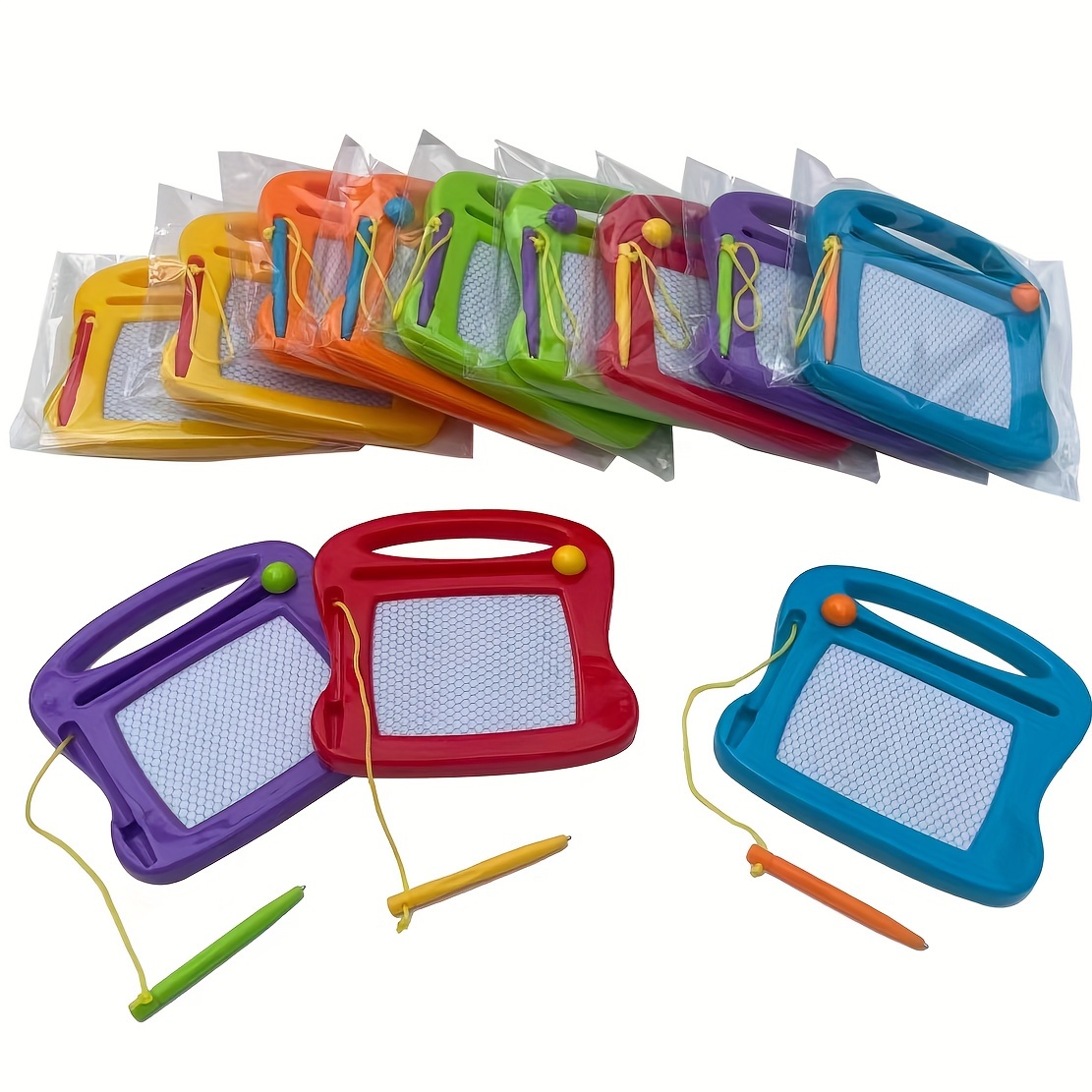 12pcs Mini Magnetic Drawing Boards - Erasable Doodle And Sketch Pads For Kids, Perfect For Birthday Party Favors And Goodie Bags