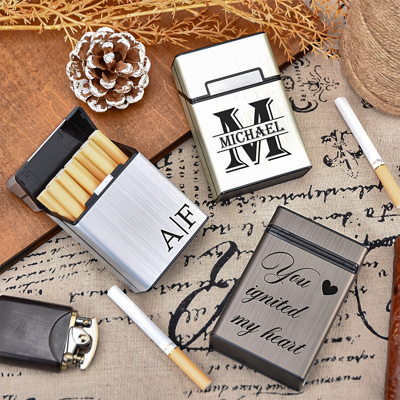 Personalized   with Custom Engraved Text - Best for Man Gift, Father s Day Present or Wedding Favors,  ,   with Built In Lighter, Cigarette Holder for Women,  , King Size  