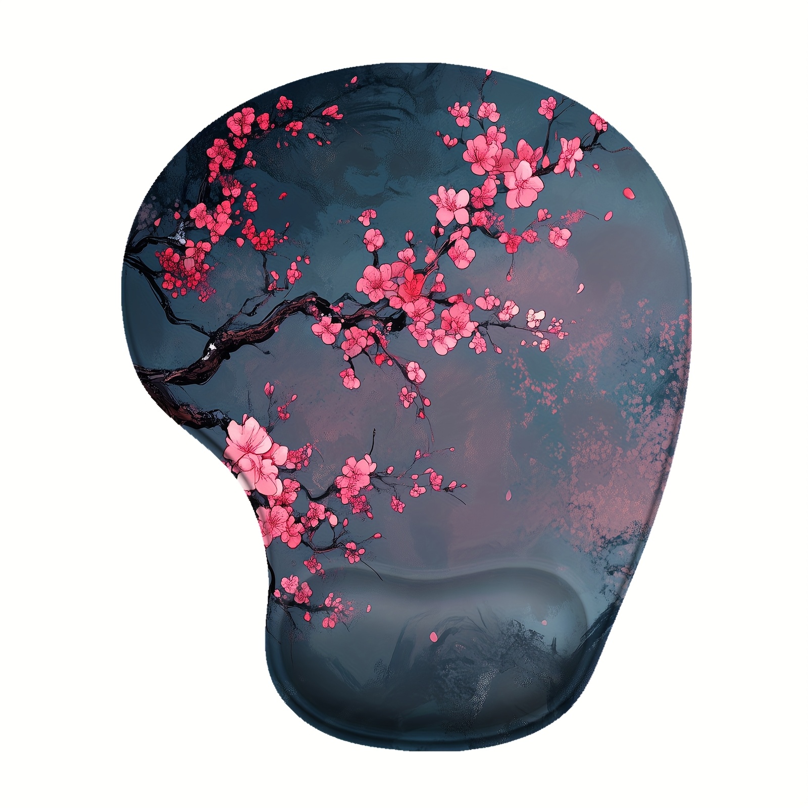 TEMU Tapis de souris Sakura avec soutien de poignet et gel, conçu pour un jeu ergonomique, avec une surface confortable et une base antidérapante,