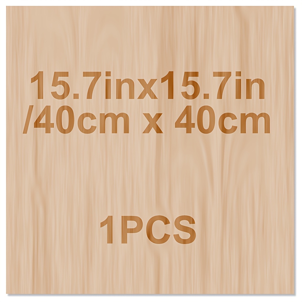 

Wood Sheets 15.7" X 15.7" - Smooth , 3mm Plywood Panels For Laser Cutting, Pyrography, Architectural Modeling & Staining - Light Brown