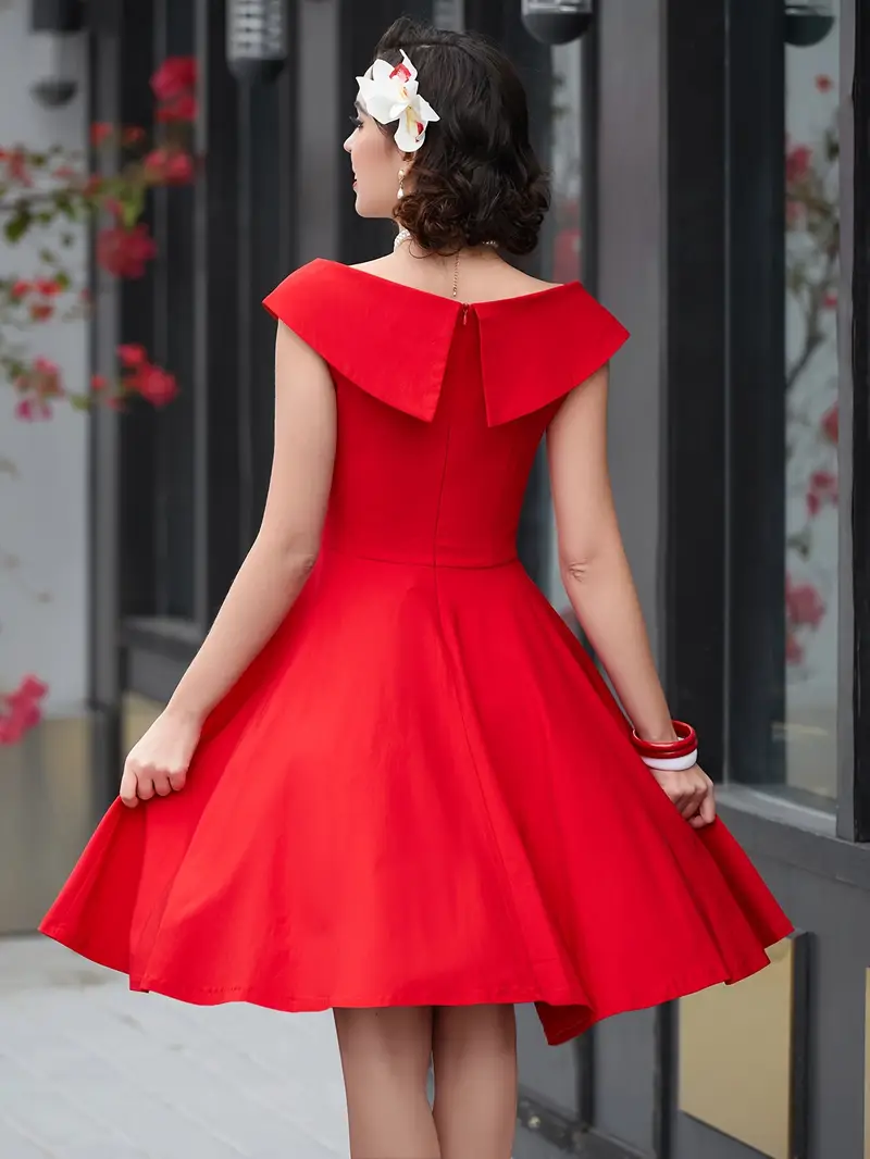 1950s red dress long sleeve Vintage 1950s Red Knit Dress At the Sign of the Golden Scissors