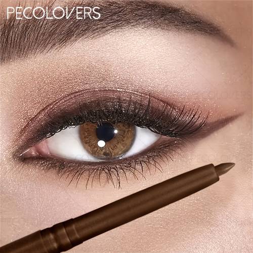 1pc brown eyeliner pen waterproof sweatproof gel liner twist up long lasting brown shade for eyebrow border upper lower lash line beginner friendly for daily dramatic eye