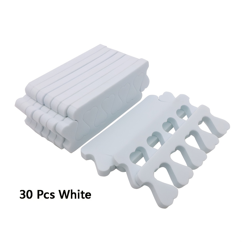 TEMU 30pcs Toe Separator Pedicure Sponge Toe Separators Bulk, Purple Rose White Yellow Disposable Toe Separator Foam For Party Nail Art Painting
