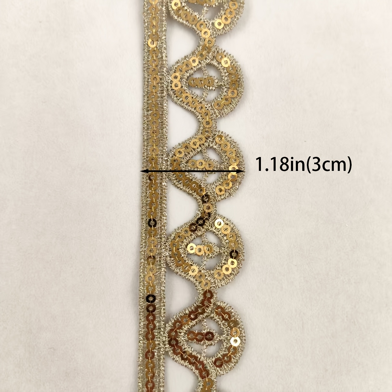 Golden Sequin Lace DIY Decoration for Garment Accessories