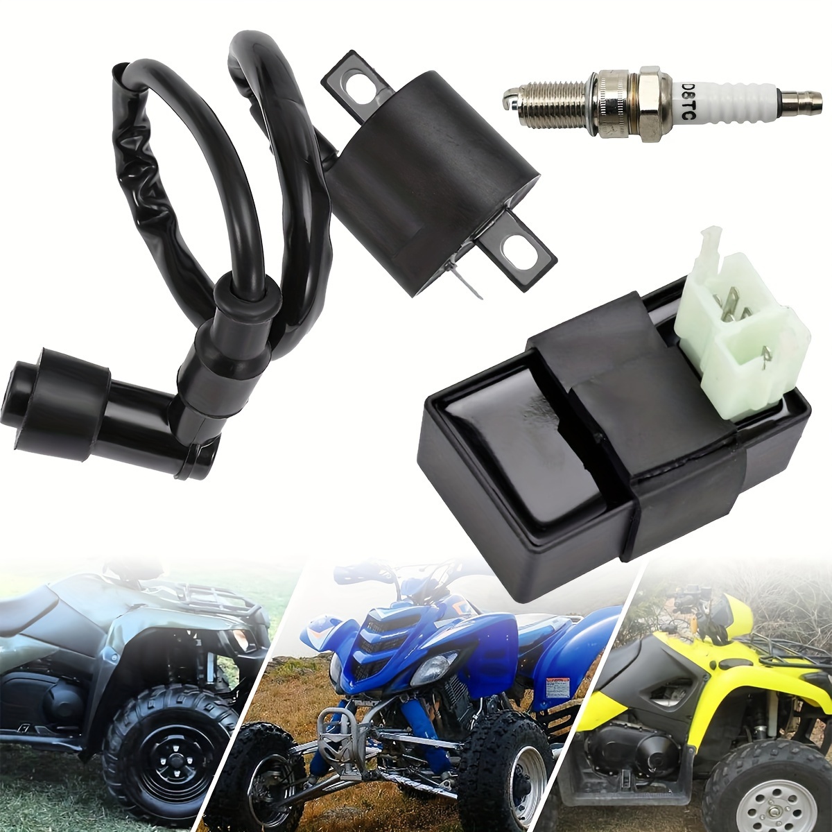 

3- And Cdi Box Kit For Atc 90cc 125cc 150cc 200cc 250cc Motorcycles - Install - For 90 Ba90 Karts And