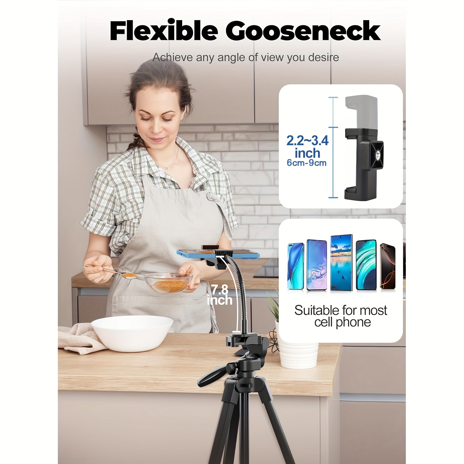 phone tripod stand flexible gooseneck portable tripod Temu Mauritius