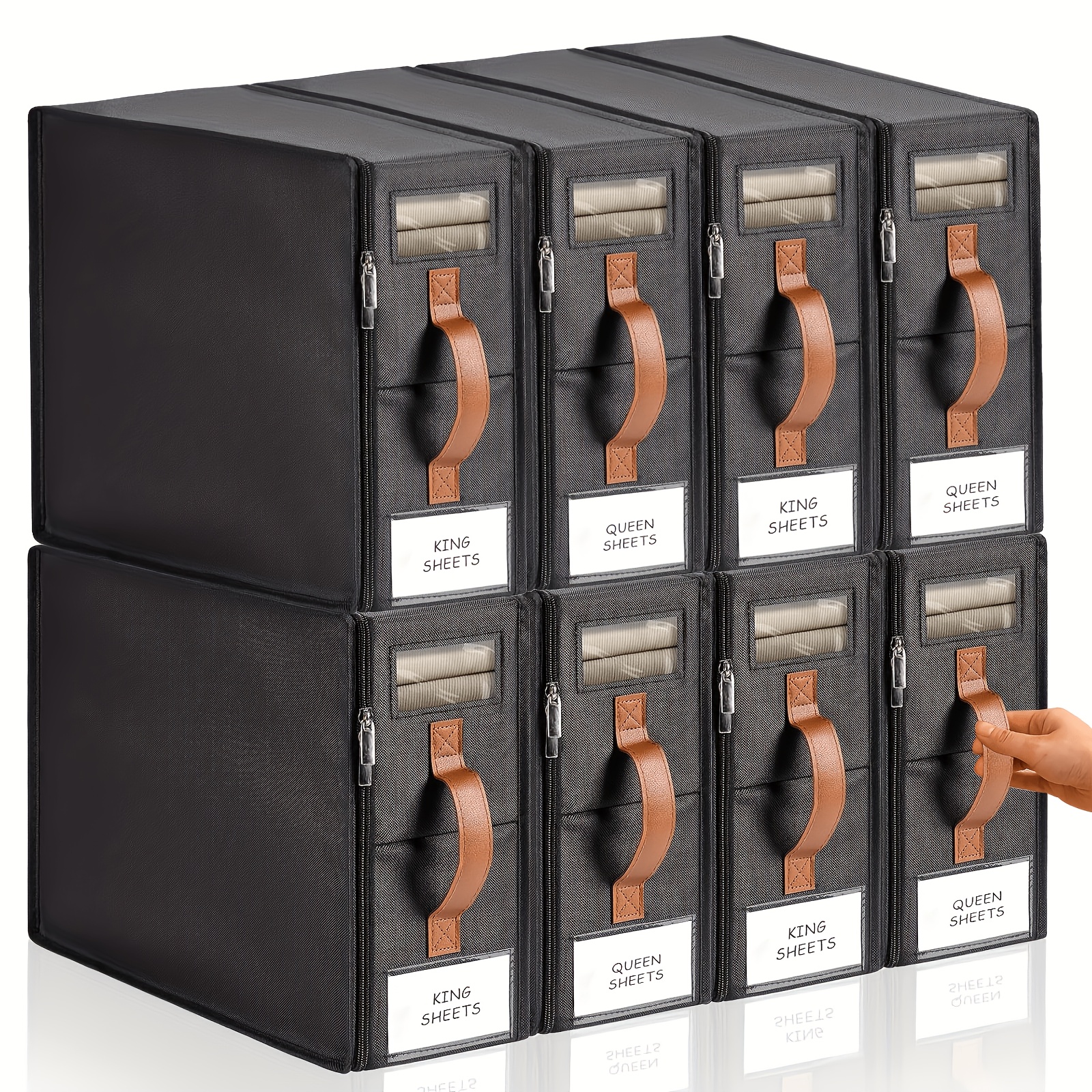 8pcs Set of Bed Sheet Storage Boxes