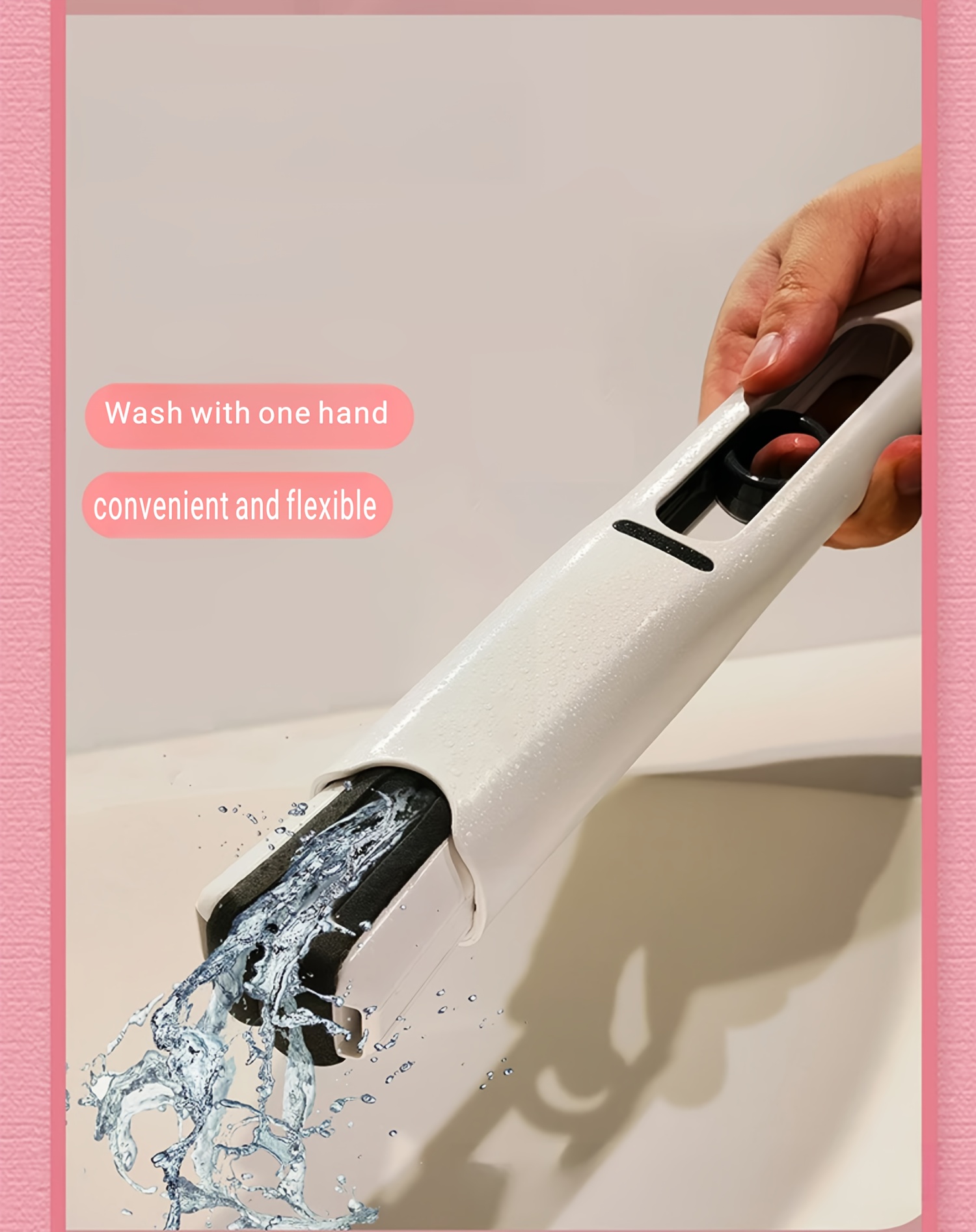 Handheld Multifunctional Cleaner, Equipped with Replaceable Mop Heads And a Hook. The Rotating Mop Head Allows for Easy And Forceful Cleaning of Gaps And Corners in Sinks, Pet Urine, And Desktop Debris. A Portable Marine Cleaning Mop/Tool.