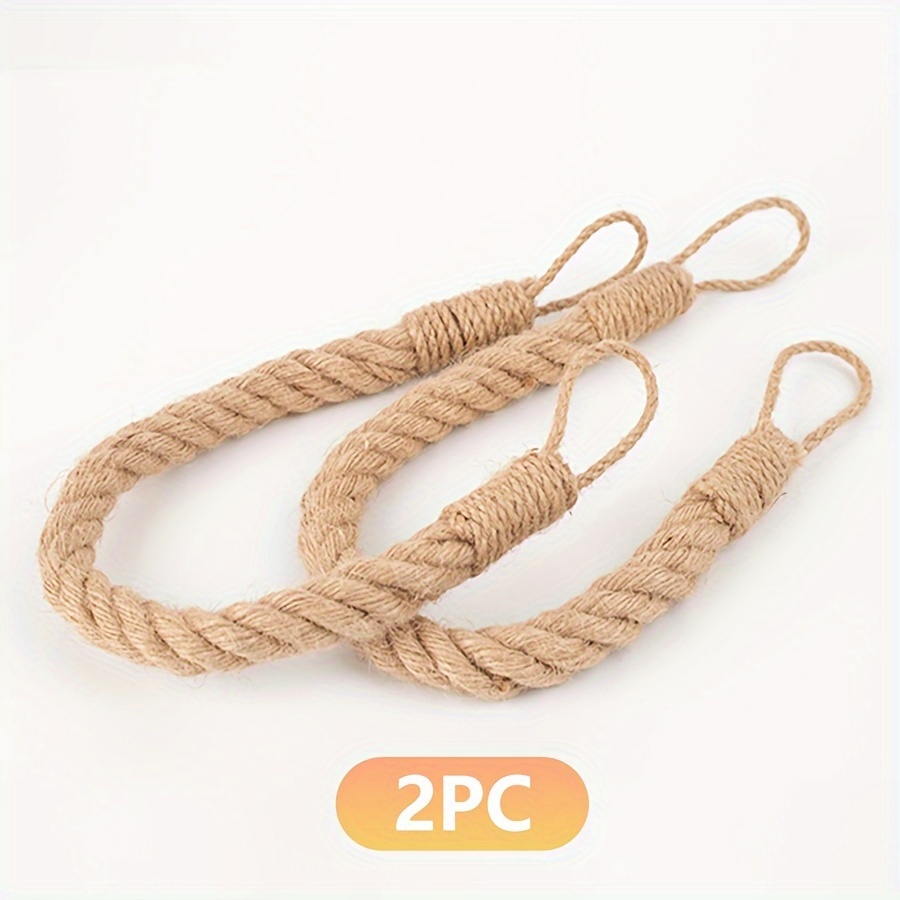 1/2pcs Hand-woven Twine Curtain Strap Curtain Decoration Punch-free Storage Tape Curtain Cord Strap