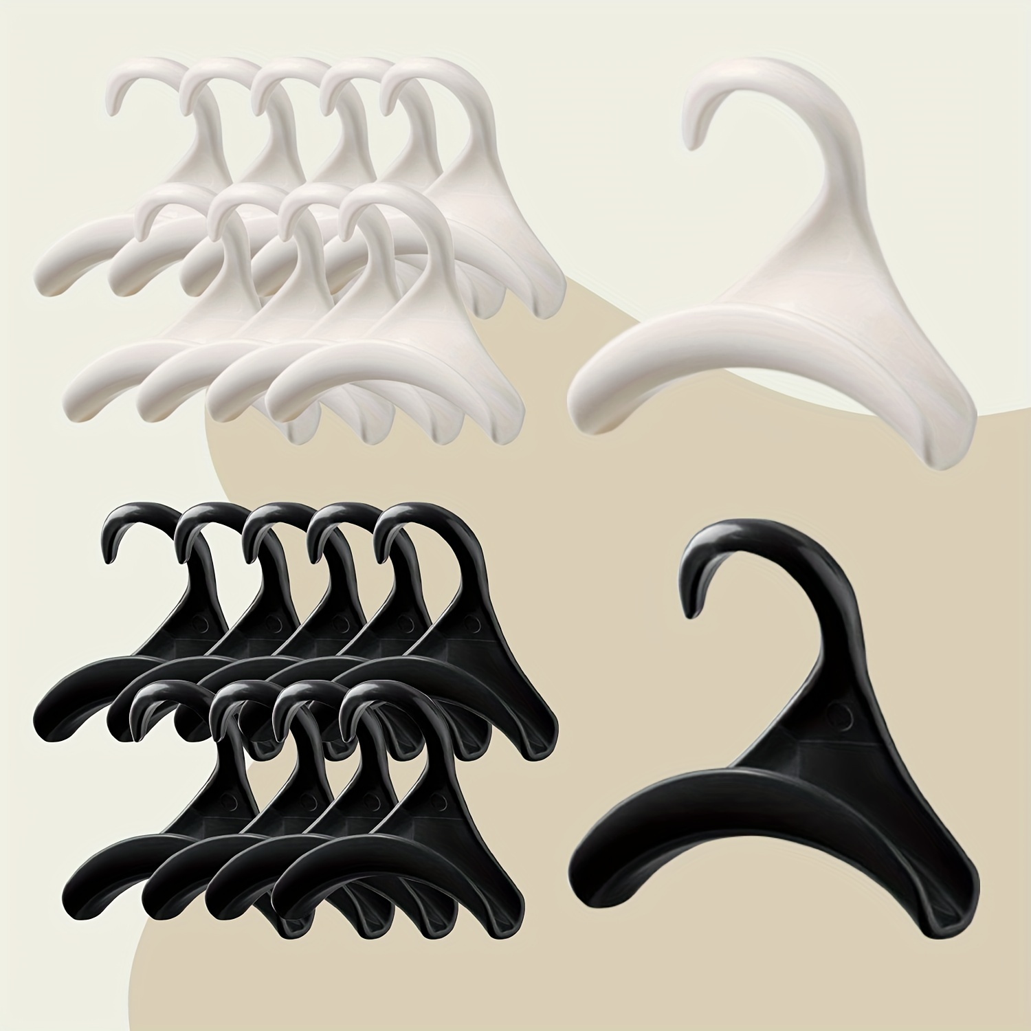 

10pcs Purse Hooks, Heavy Duty Tote Bag Hooks, Closet Plastic Hooks, Tote Bag Holder For Bags, Scarves, Hat Organizers.