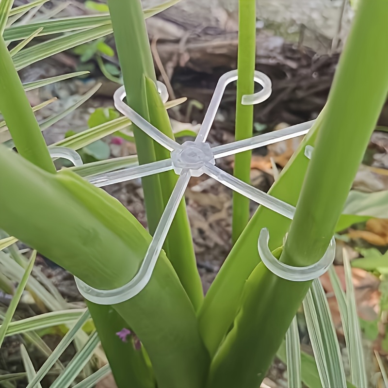 4pcs Plastic Support Clips, Durable Vine Stem Support Structure, Multifunctional Aesthetic Garden Trellis for Flower Stalks