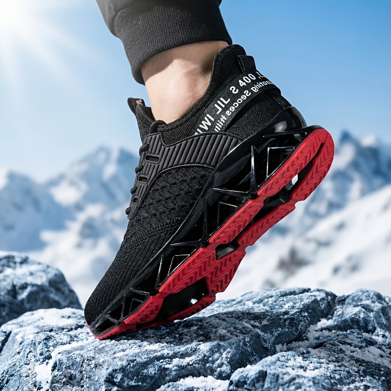 Men\'s Black Red Supportive Running Walking Jogging Athletic Sneakers Shoes Mens Running Shoes Athletic Tennis Walking Sneakers for Gym  main image 4