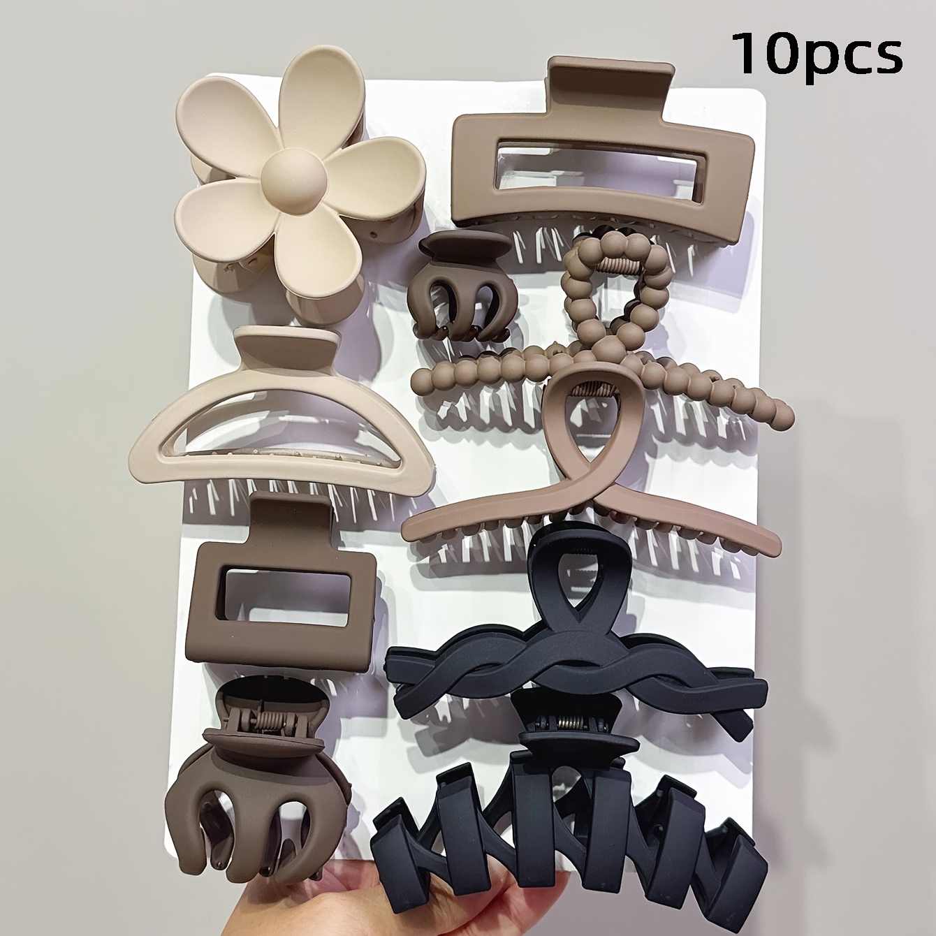 10/11pcs Stylish Hair Claws In Styles, Ideal For ' Parties, Everyday Outfits, Wearing During Beach Trips, Or As A For And