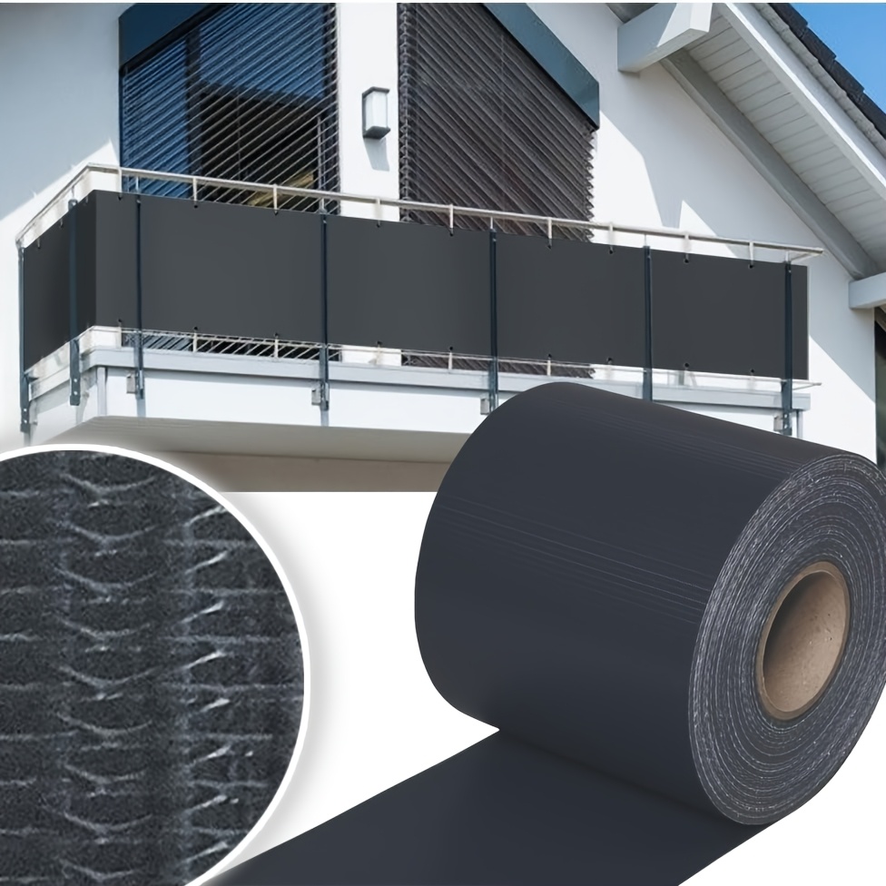 Image of 70m X 19cm Pvc Fence Screen, Large Size, Screen For Double-post Fences, Includes 60 Clips, Wind- And Sun-resistant Screen, Suitable For Garden Fences, Dark Gray