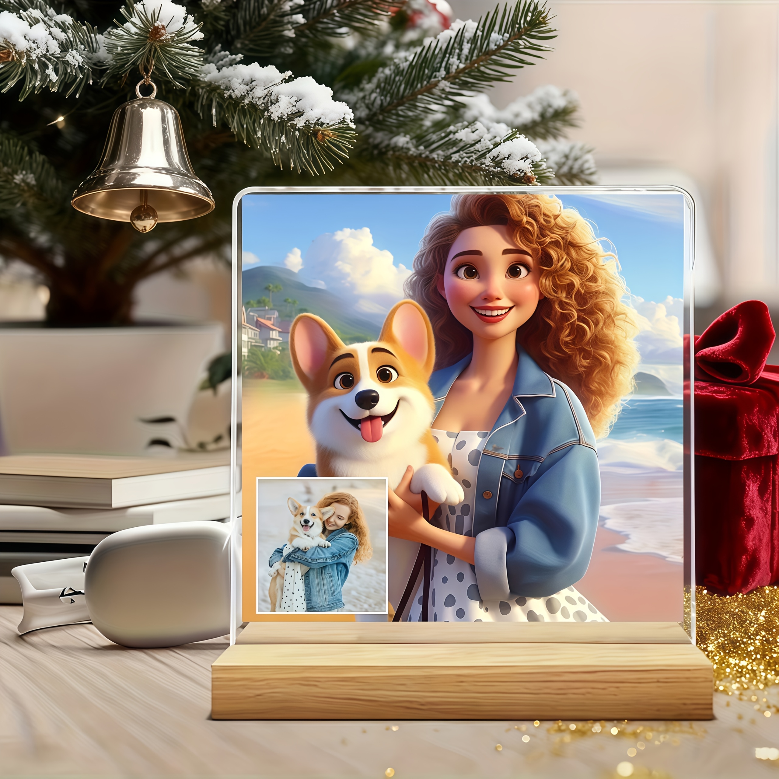 TEMU 2d Flat - [2d Flat] Suitable For - 1pc - Customizable Photo Frame - Acrylic Plaque With For - Desk - Bedside Table - Living Room - Gift For