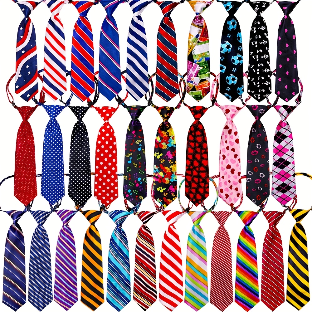 TEMU Dog Bow Tie, Fashion Gentleman Striped Necktie, Accessory, Random 10pcs