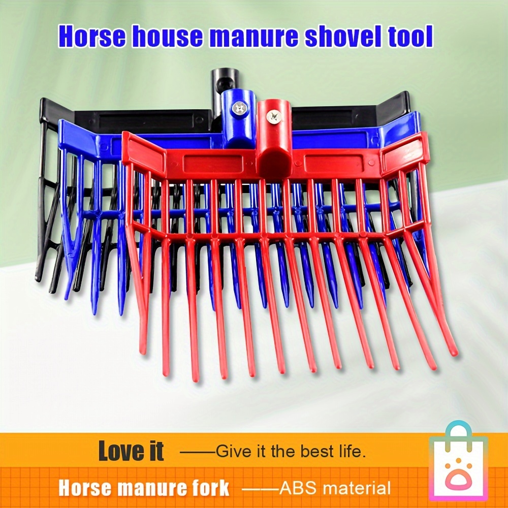 

1pc Abs Manure Shovel Tool, Large Plastic Grass Fork For Horses, Efficient Waste Removal And Soil Loosening, Manure Removal Tool | Functional Horse Tool | Efficient Cleaning Tool