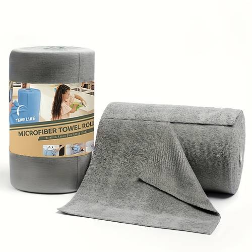 extra große & verdickte mikrofaser-reinigungstücher, 4,0 rolle, wiederverwendbar, küchenreinigung ! dicke rollen, super saugfähig, für küche, fenster, auto, tassenreinigung