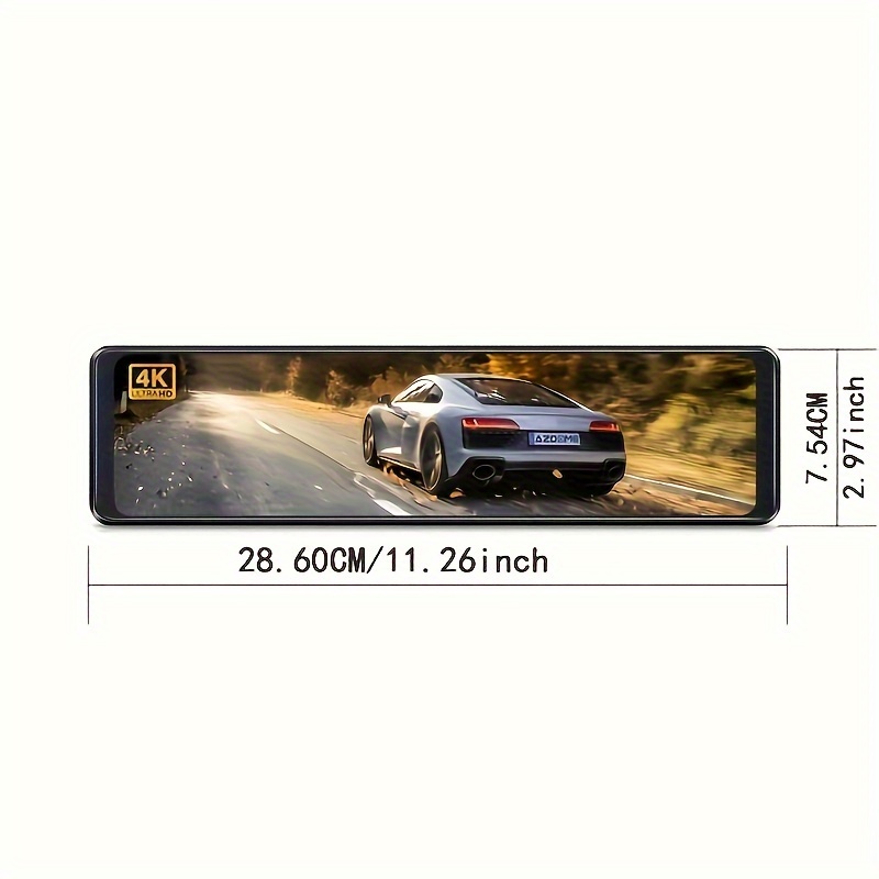 

Azdome 4k Ultra Hd Dash Cam | 12" Ips Touchscreen | Front & Rear Camera | | Loop Recording | Fit | Adhesive Mount | Includes 64gb Card | Ideal For Vehicle Safety