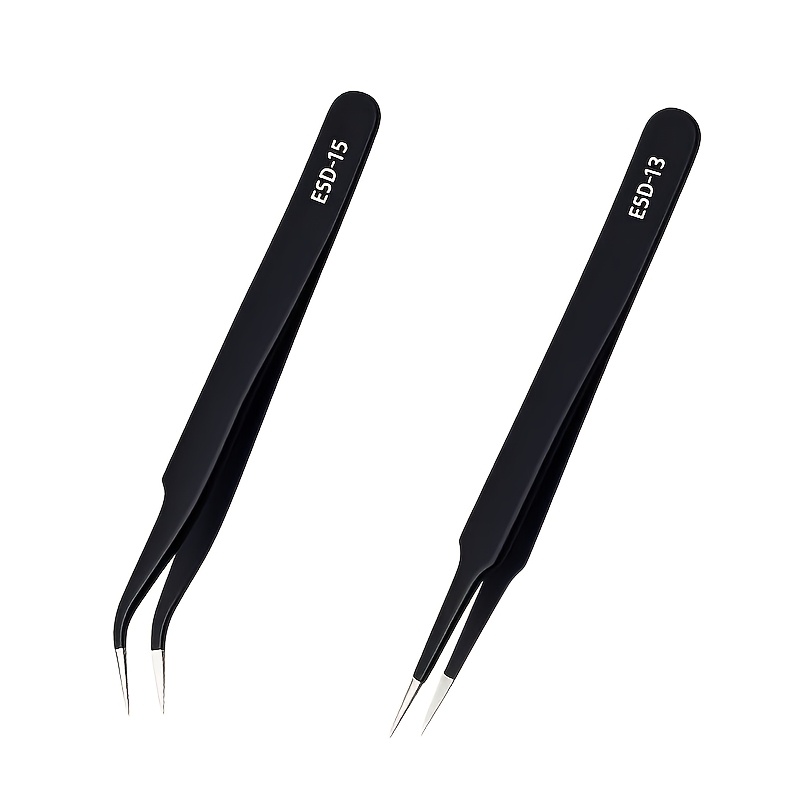 TEMU Set clip elettrostatiche in acciaio inossidabile gamma - Strumenti ultra precisi di livello industriale per riparazioni domestiche, modellismo e