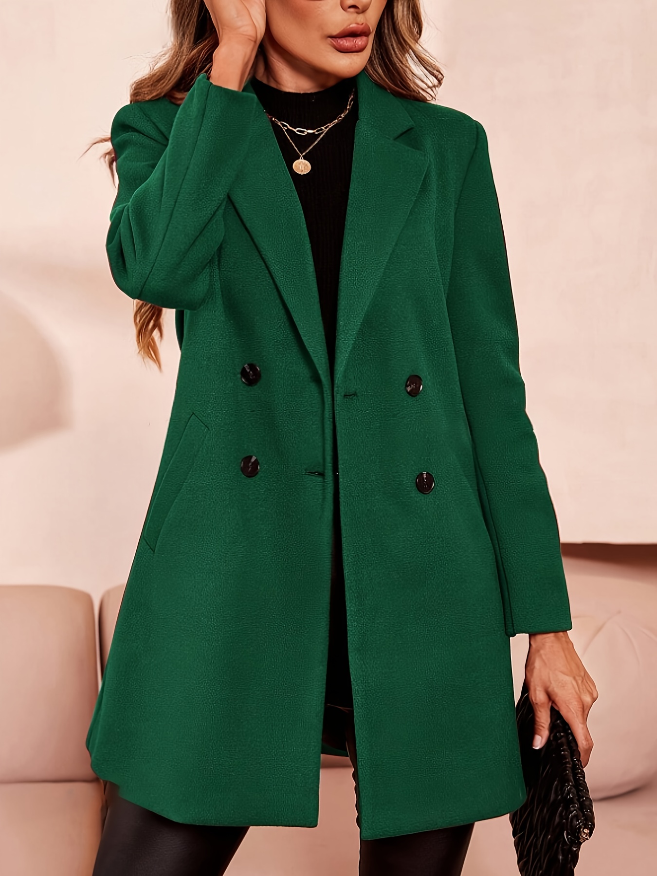 green coat women sold on Temu United States
