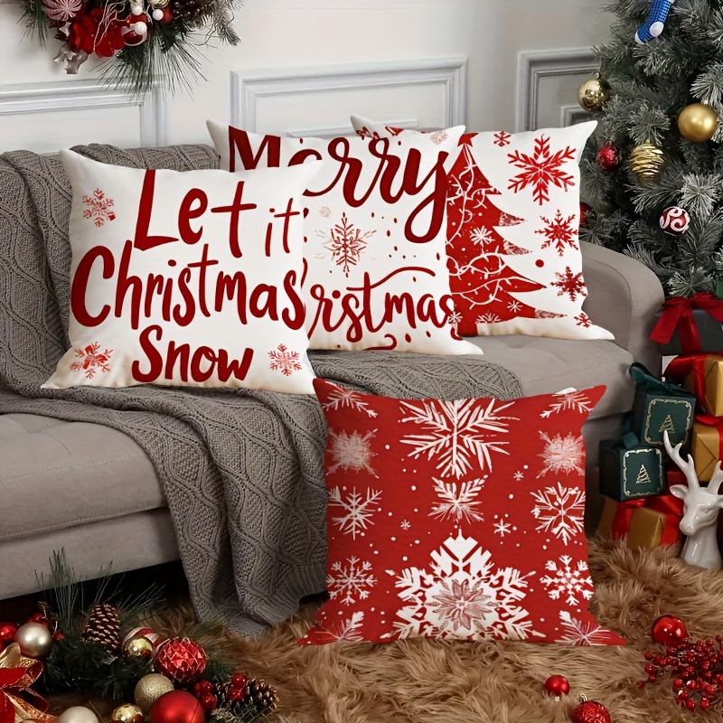 Christmas Pillowcase Set Cushion Covers Temu