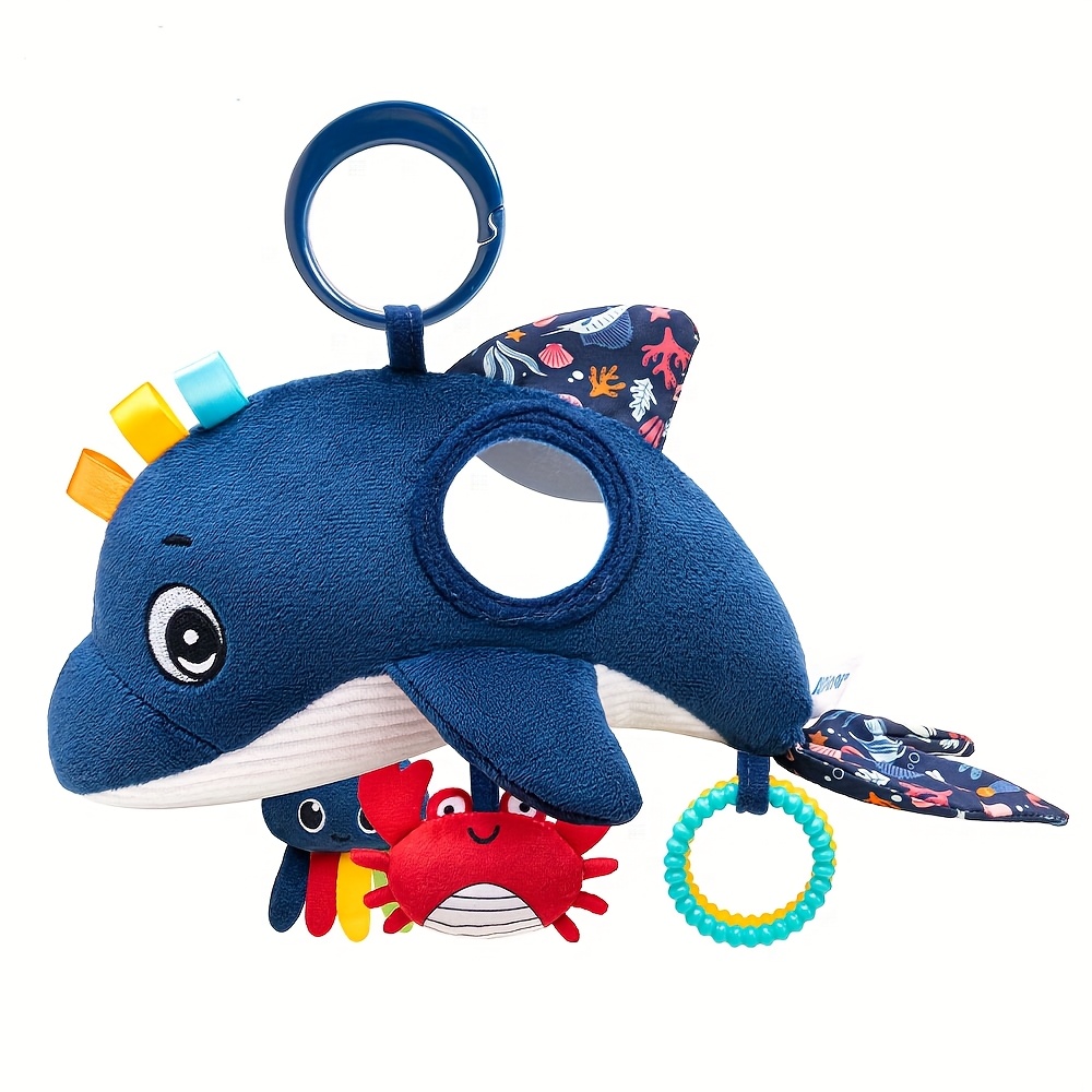 Image of Toys, Animal Wind Chime Cloth Toys For Car Seat Baby Bassinet, Ideal Baby Easter & Christmas & Baby Shower Birthday Gifts, Soft Cartoon Hanging Baby Toy With Crinkle Paper, Rattle, Mirror