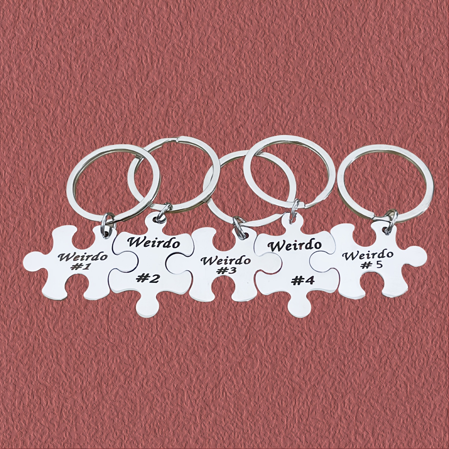 

5/6/7/8/9/10 Pcs, Puzzle Piece Keychain, Stainless Steel Bff Keyrings, Friendship Best Friends Creative Graduation Birthday Christmas Accessory For Friends Teammates