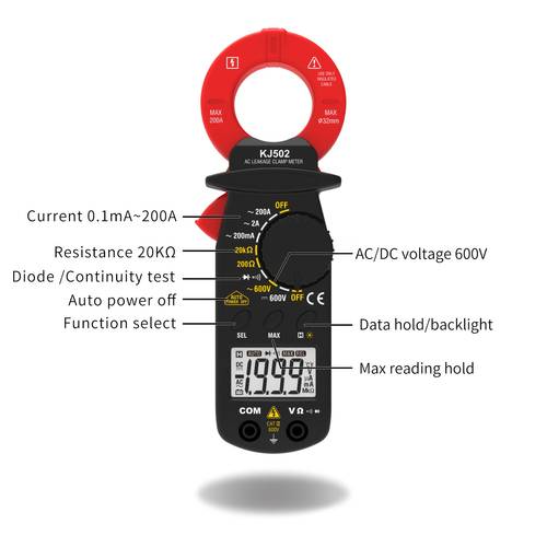 leakage current tester clamp meter leakage current detector micro current ma ua leakage