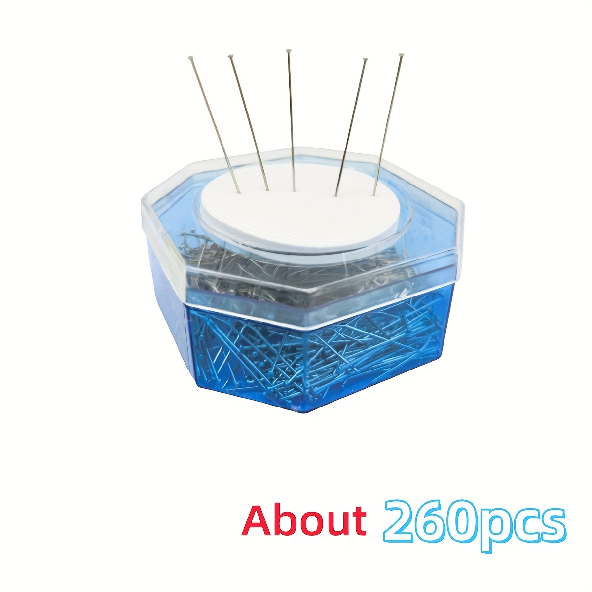 TEMU 260 Pins/box Classic Vintage Large-head Pins, Straight Pins, Durable Stainless Steel Sewing Pins, Multi-functional Sewing Needles, Fine Satin