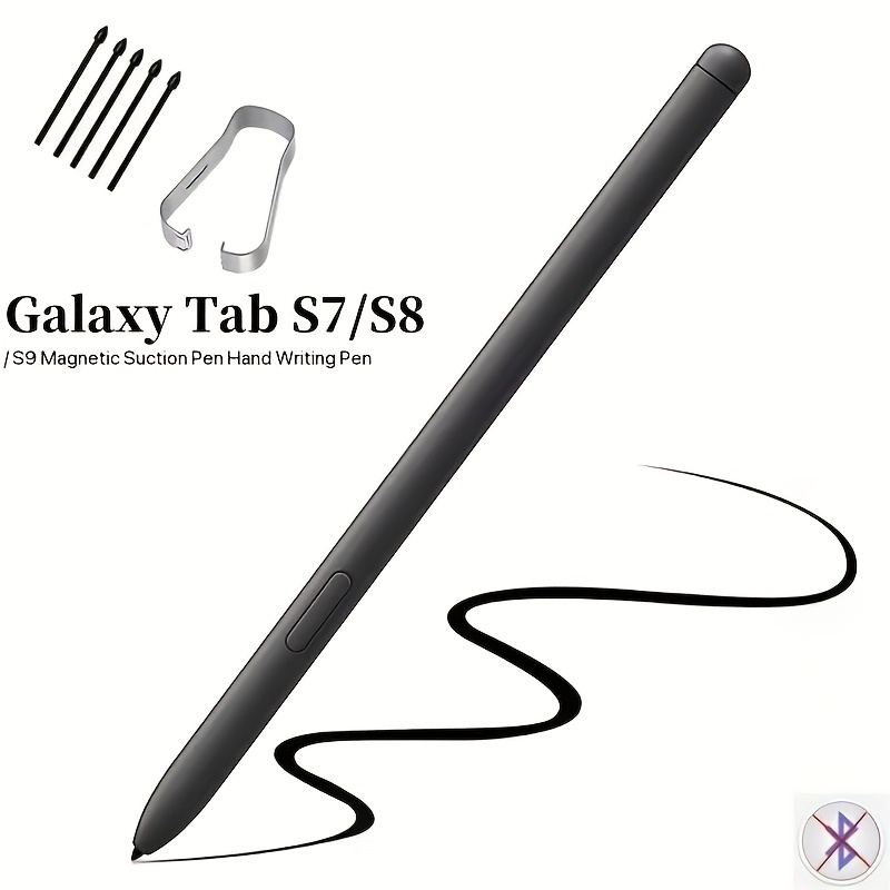 

Magnetic Suction Stylus Pen Compatible With Samsung S9/s9+/s8/s7/s7 Fe/s6/ Tablets, Precise , No Battery Required - With Eraser & Side Button