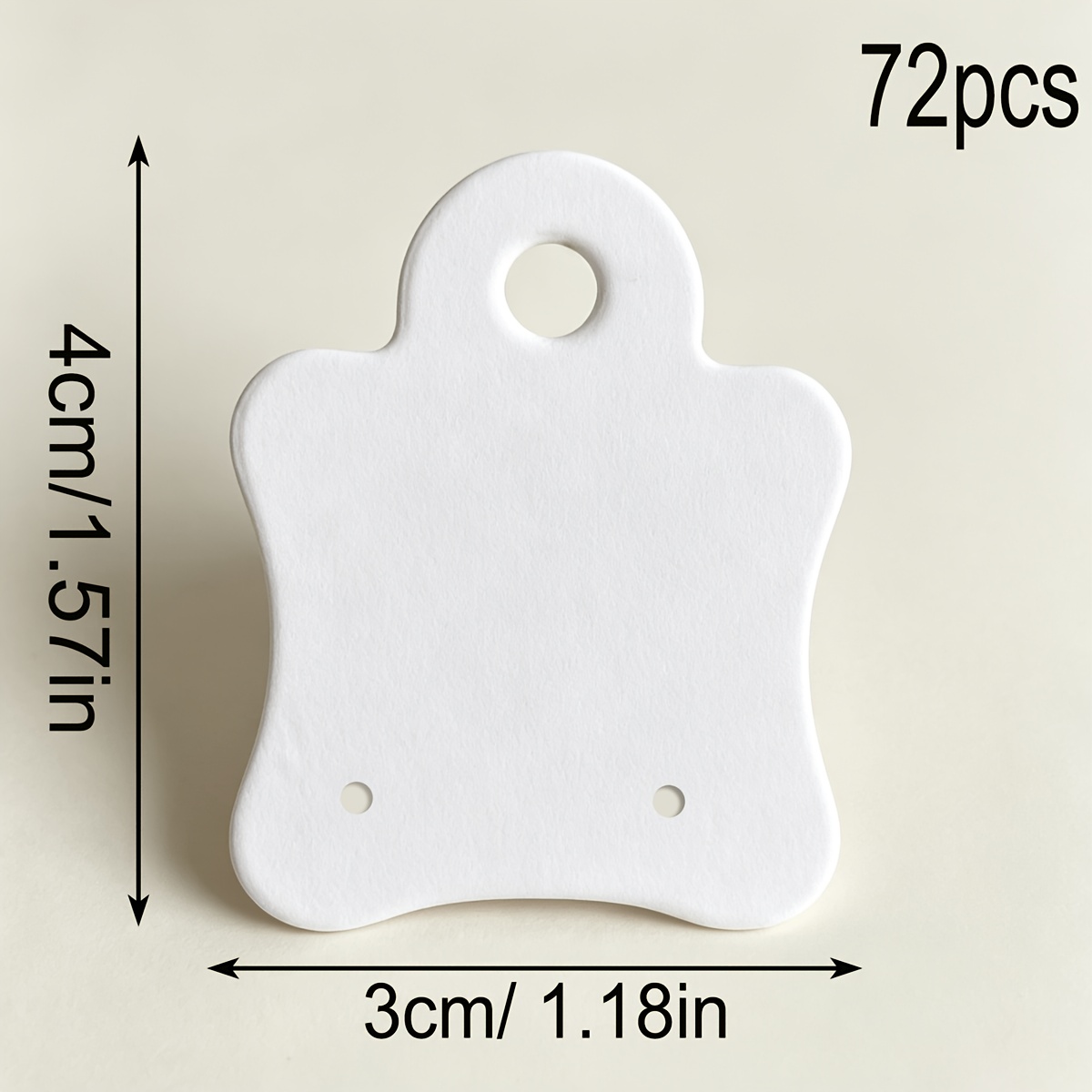 TEMU Customized Personalized White Cardboard Jewelry Display Cards & Labels - Suitable For Earring, Necklace Packaging, Lightweight Portable Suitable